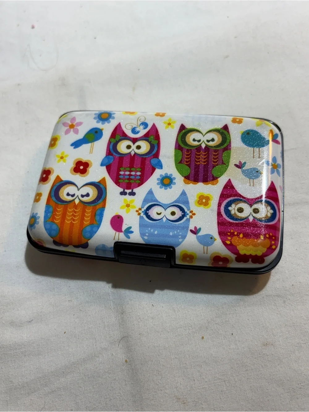 Cute Owls Pattern Wallet Card Holder - Multicolor